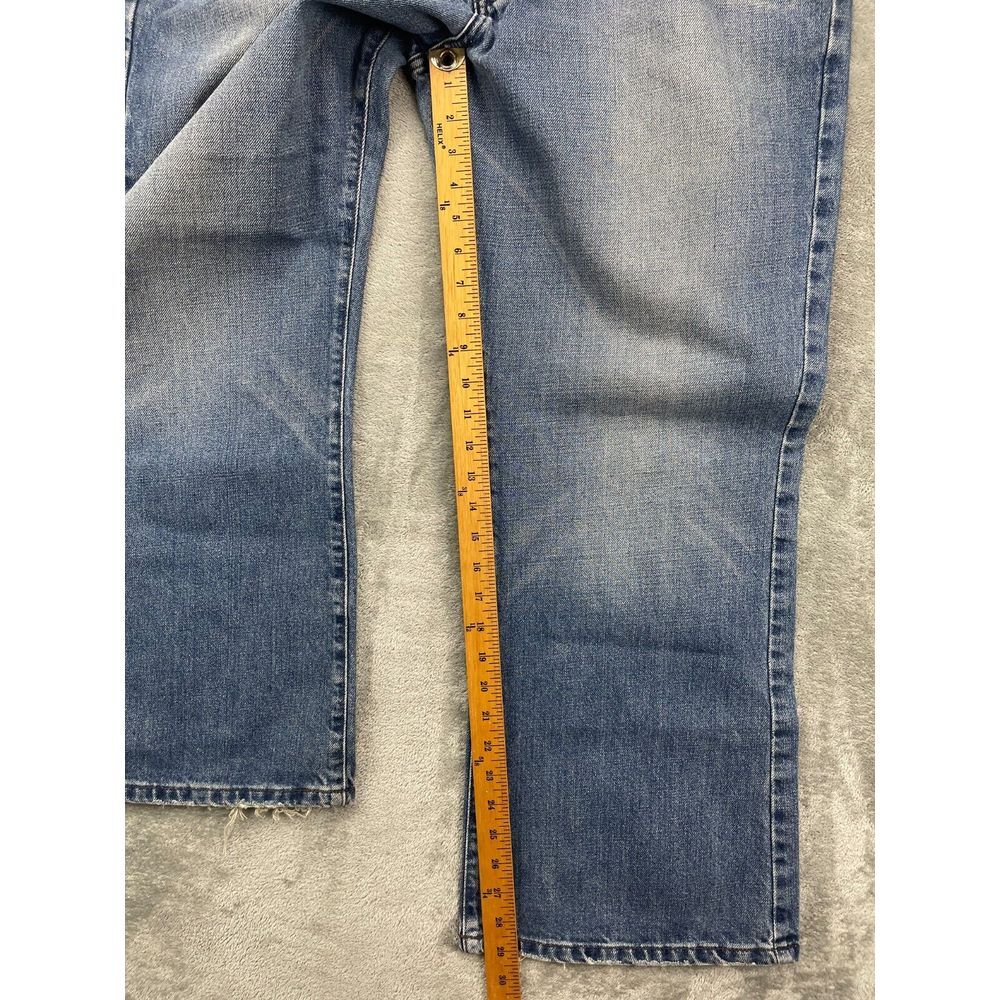MossIssue Men's Jeans Size 40X30 (Actual 40x29) Blue Denim Baggy Button Fly - Picture 4 of 12